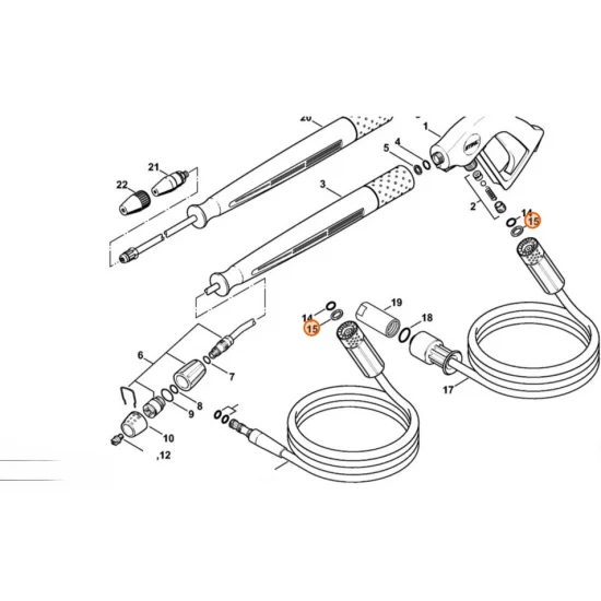 Stihl  Pierścień oporowy 11,7-14,5x1.2 9652 945 1613